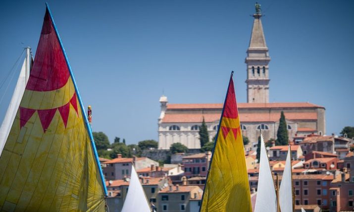 Regatta of traditional boats in Rovinj