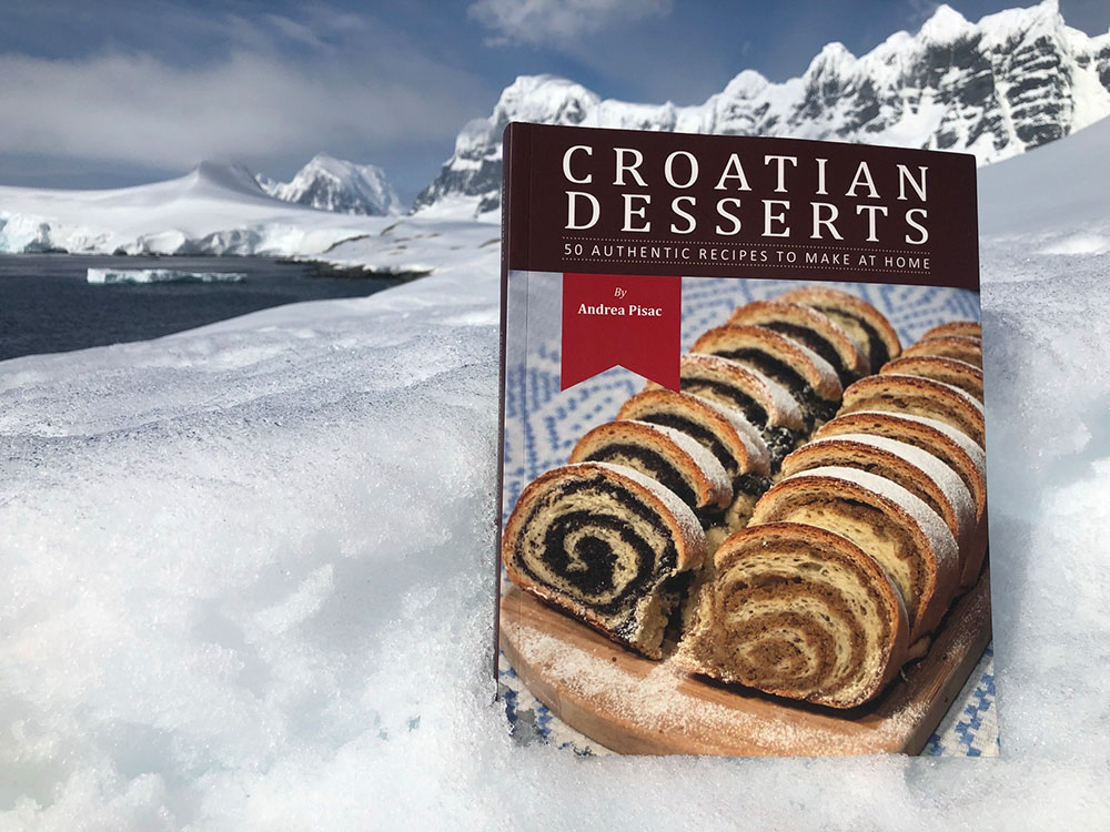 The bestselling Croatian Desserts cookbook travels to Antarctica