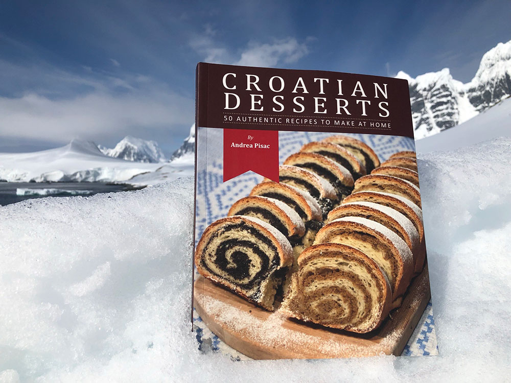 The bestselling Croatian Desserts cookbook travels to Antarctica