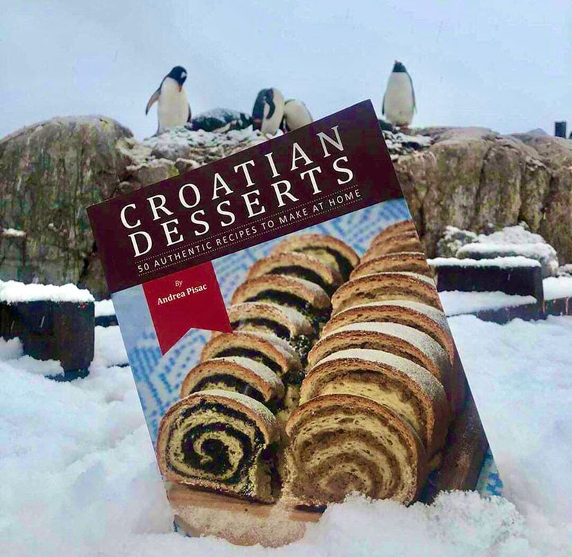 The bestselling Croatian Desserts cookbook travels to Antarctica