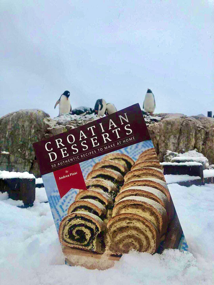 The bestselling Croatian Desserts cookbook travels to Antarctica