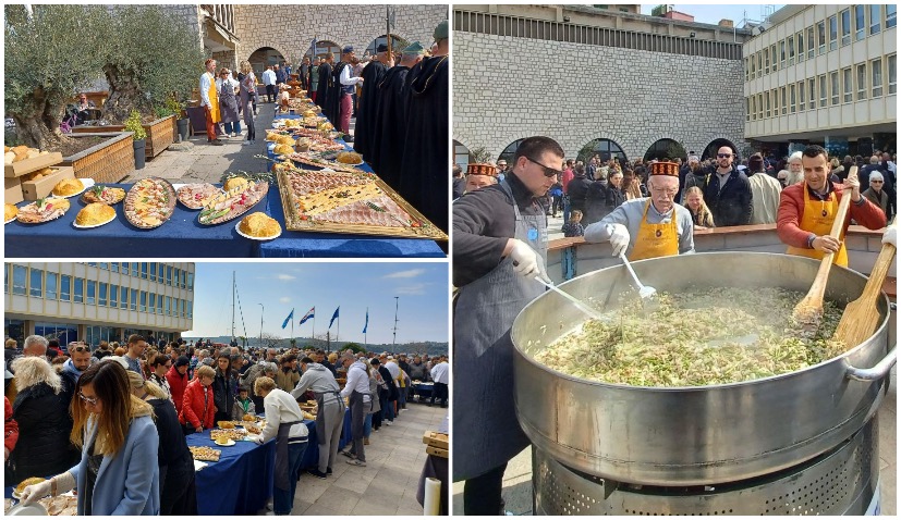 Traditional Easter Monday breakfast for locals and tourists held in Šibenik