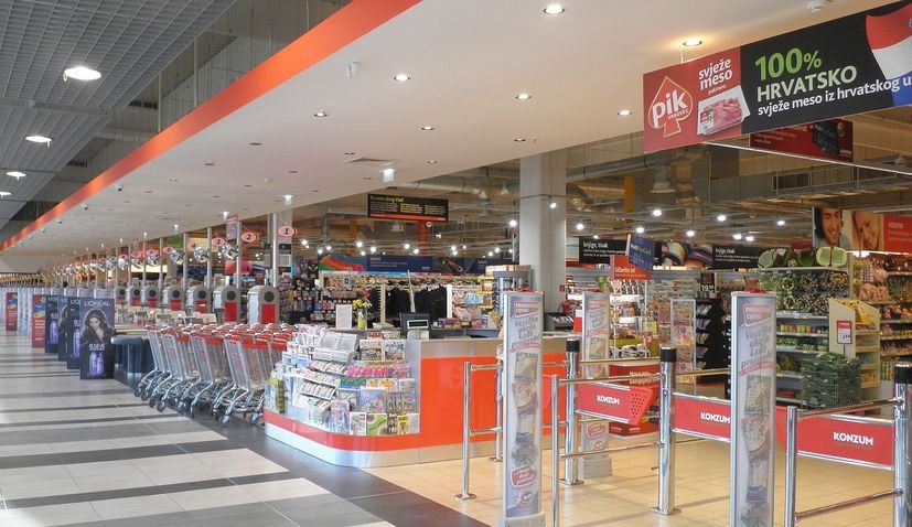 Konzum supermarket in Croatia 