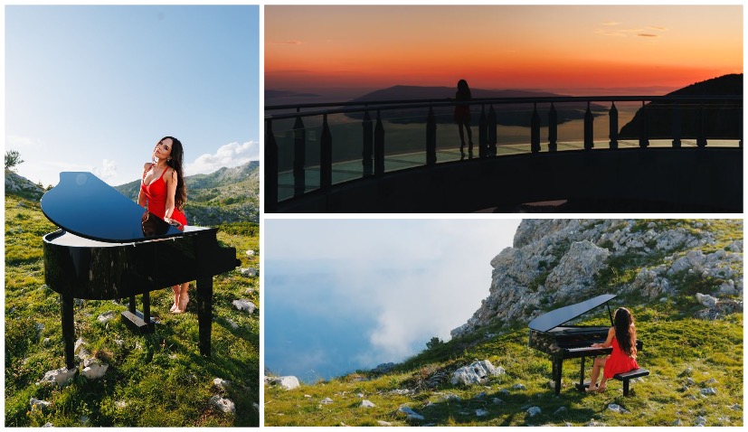 World-renowned pianist shoots new music video on Croatia’s spectacular Skywalk