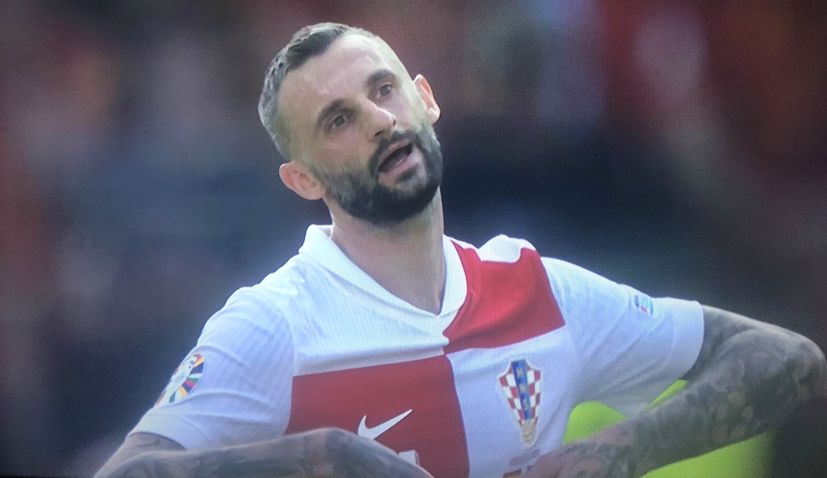 Marcelo Brozovic playing for Croatia agains Spain Euro 2024