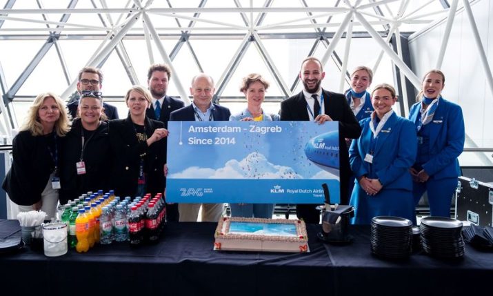 KLM celebrates tenth anniversary of the Zagreb-Amsterdam flight