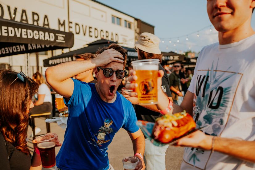 Beer and food at Brundanje festival at Medvedgrad Brewery