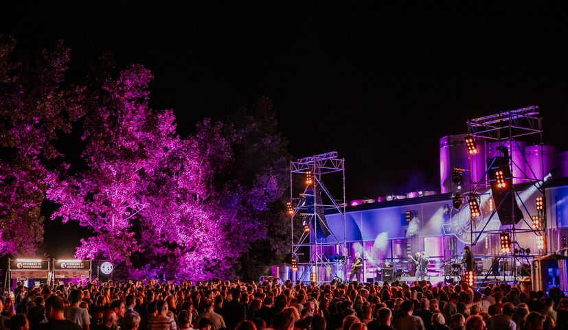 Singer at Brundanje festival at Medvedgrad Brewery