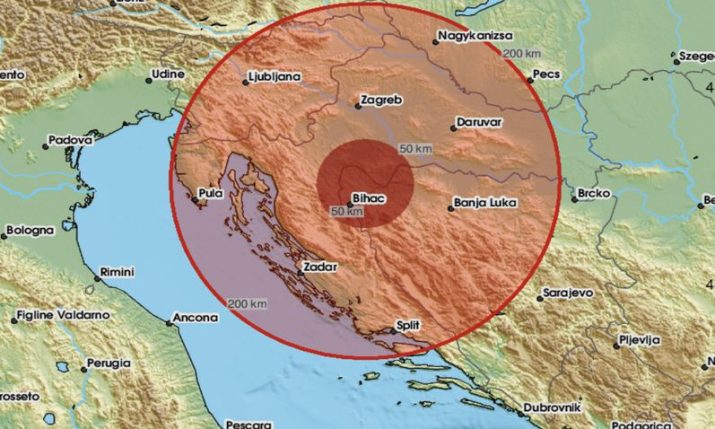 4.3 earthquake hits near central Croatian town of Slunj