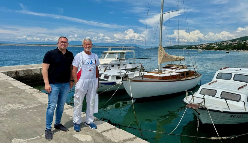 The most beautiful wooden boat in Crikvenica named